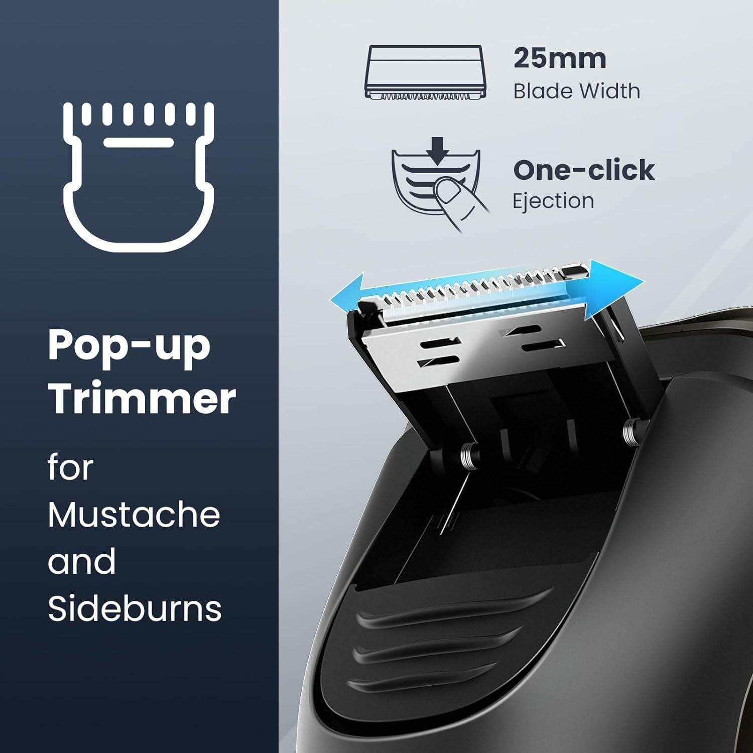 Electric Shavers with Three Blade Heads Digital Shaving Blade