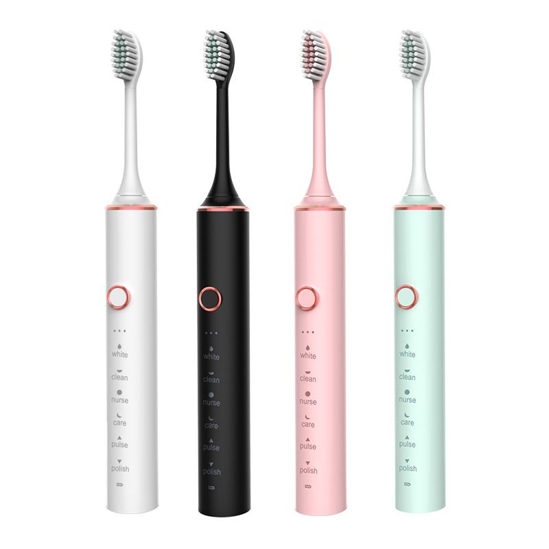 Soft-Bristle Electric Toothbrush with 18 Modes Metal Shaft USB Charging Sonic Brushing for Home Use Powered Toothbrushes