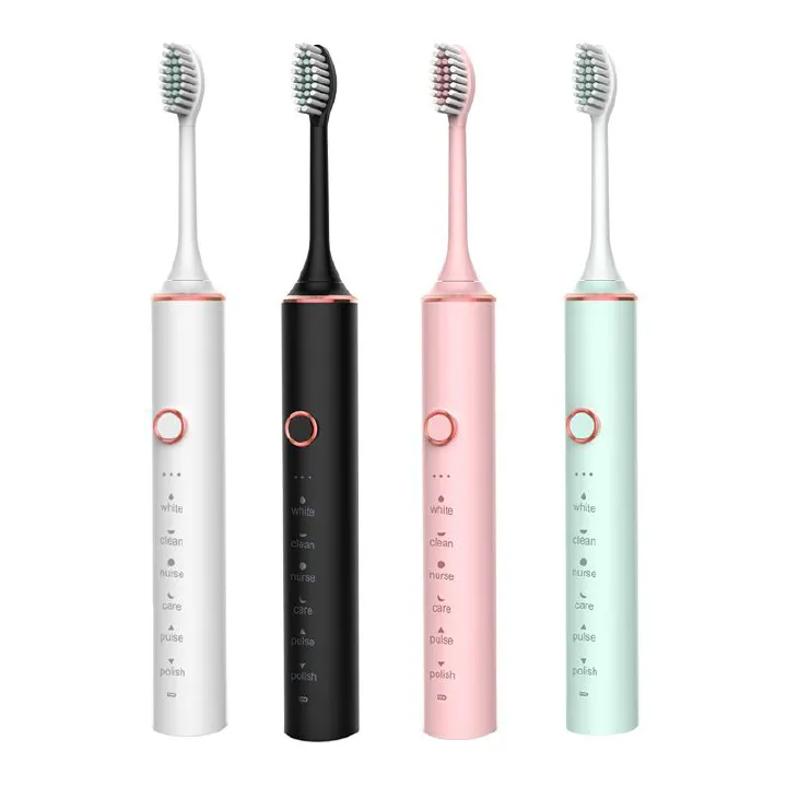 Soft-Bristle Electric Toothbrush with 18 Modes Metal Shaft USB Charging Sonic Brushing for Home Use Powered Toothbrushes