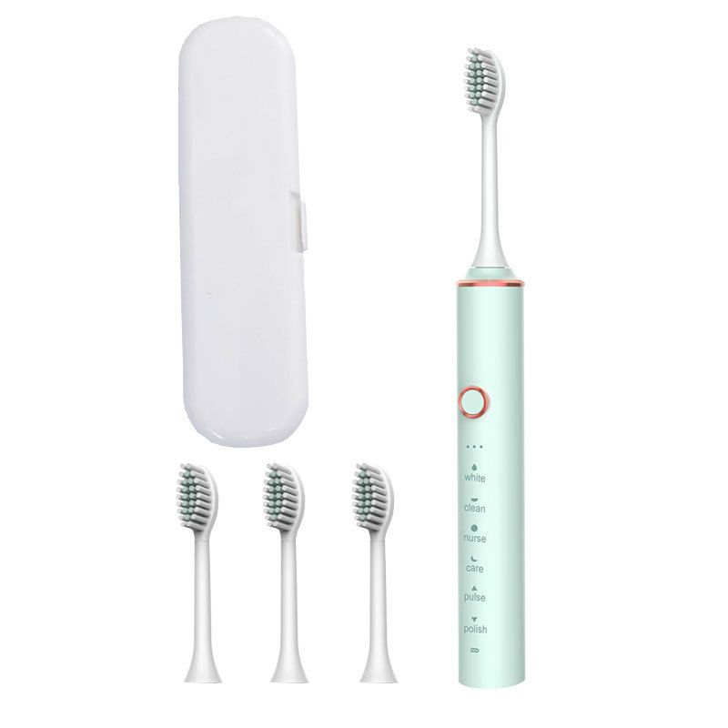 Soft-Bristle Electric Toothbrush with 18 Modes Metal Shaft USB Charging Sonic Brushing for Home Use Powered Toothbrushes