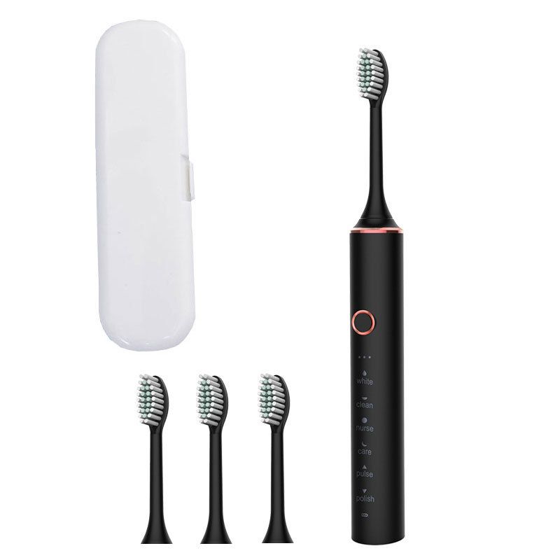 Soft-Bristle Electric Toothbrush with 18 Modes Metal Shaft USB Charging Sonic Brushing for Home Use Powered Toothbrushes
