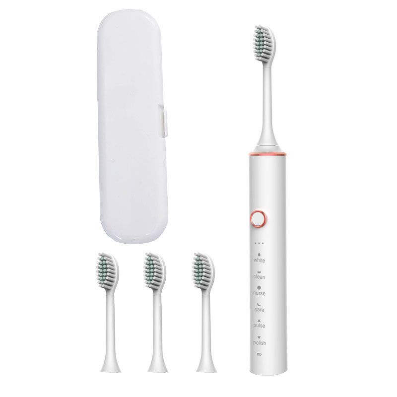 Soft-Bristle Electric Toothbrush with 18 Modes Metal Shaft USB Charging Sonic Brushing for Home Use Powered Toothbrushes