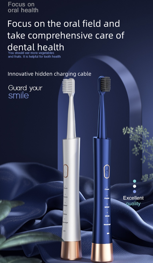 Toothbrushes  New Home Usb Charging 5-Speed Soft Hair Intelligent Adult Toothbrush Battery Powered Travel Electric Toothbrush