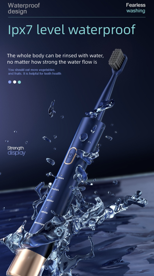 Toothbrushes  New Home Usb Charging 5-Speed Soft Hair Intelligent Adult Toothbrush Battery Powered Travel Electric Toothbrush