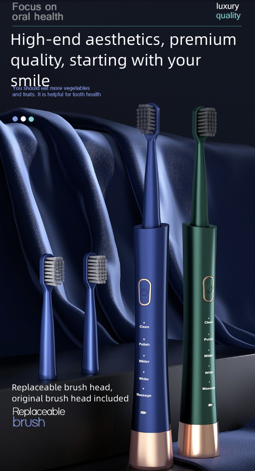 Toothbrushes  New Home Usb Charging 5-Speed Soft Hair Intelligent Adult Toothbrush Battery Powered Travel Electric Toothbrush