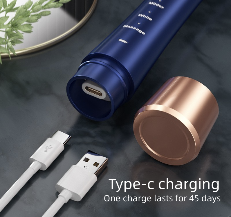 Toothbrushes  New Home Usb Charging 5-Speed Soft Hair Intelligent Adult Toothbrush Battery Powered Travel Electric Toothbrush