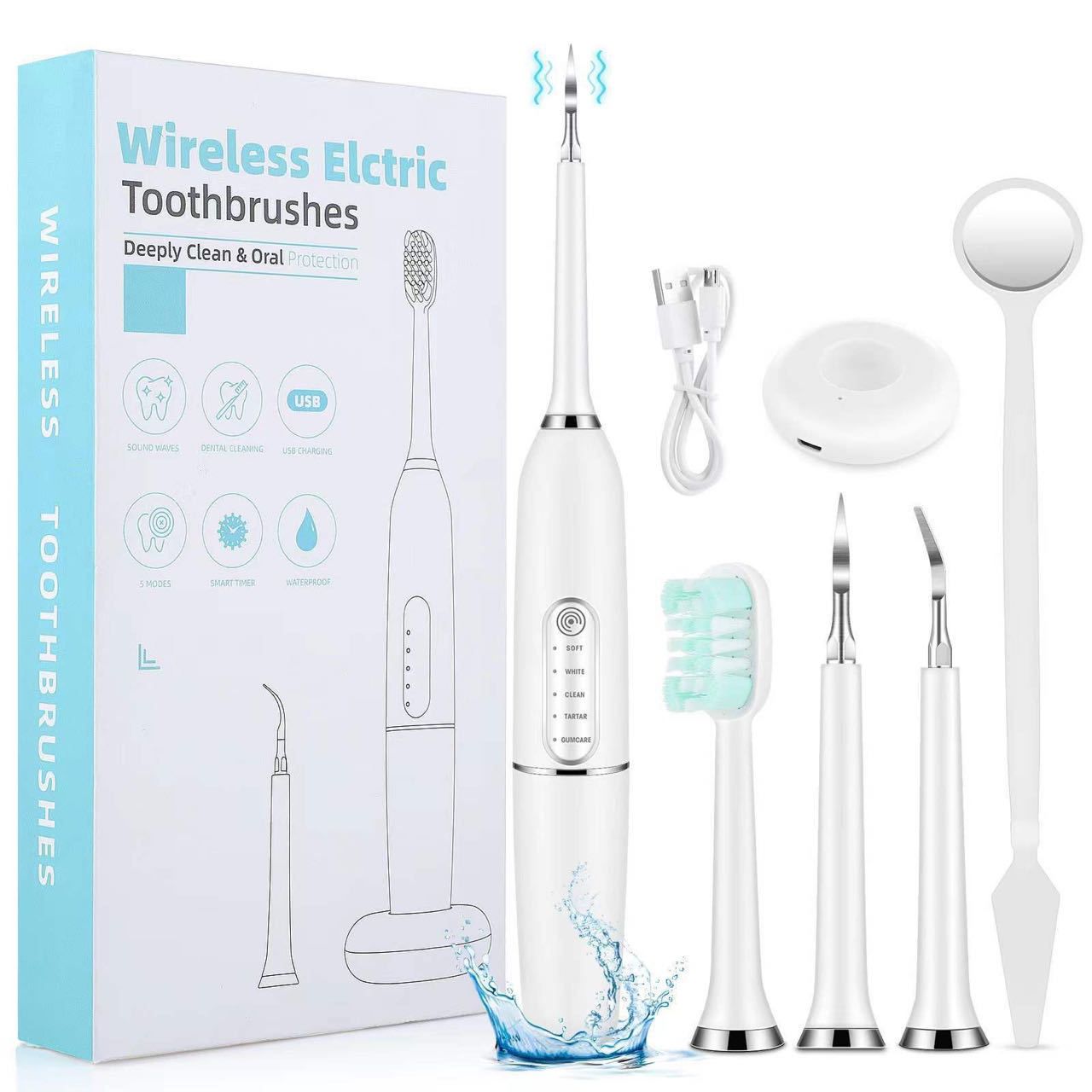 Powered Toothbrushes Smart Adult Electric Toothbrush Children's Dental Cleaner Home Wireless Charging Set