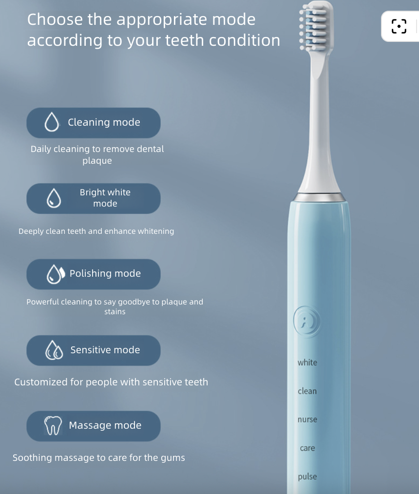 Powered Toothbrushes Electric Toothbrush Adult Sonic Toothbrush Wireless Charging Toothbrush Electric Toothbrush