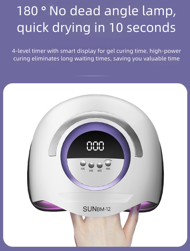 Nail Lamp with 72 Beads High-Power Phototherapy Lamp Quick Drying Lamp Portable UV Curing Lamp Red Light Nail Baking Lamp Nail Dryers view 3