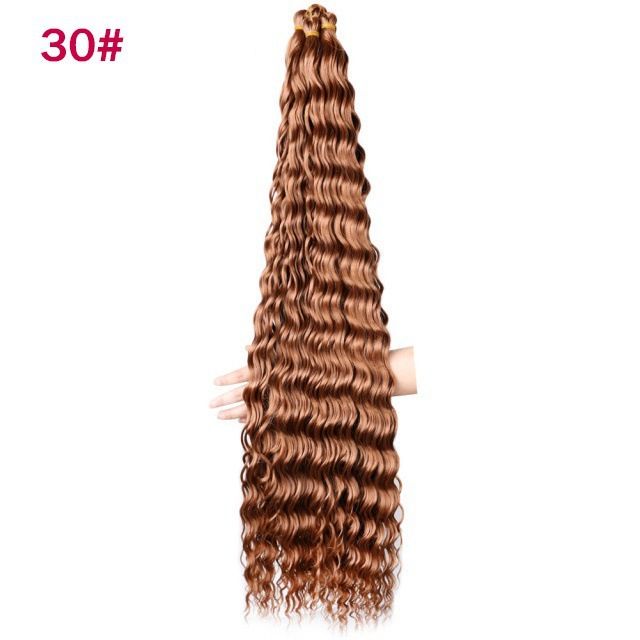 3 pcs Wig Crochet Hair Synthetic Hair Deep Wave Twist Hair Women's Dirty Braid Weaving Hair Wigs Hair Weaves Pre-Colored Weaves