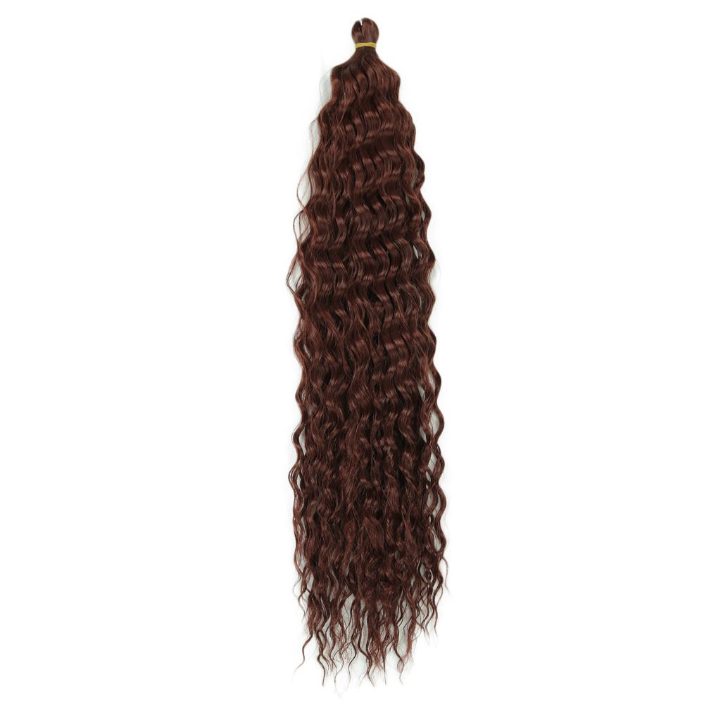 3 pcs Wig Crochet Hair Synthetic Hair Deep Wave Twist Hair Women's Dirty Braid Weaving Hair Wigs Hair Weaves Pre-Colored Weaves