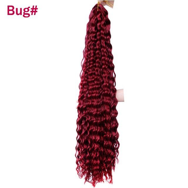 3 pcs Wig Crochet Hair Synthetic Hair Deep Wave Twist Hair Women's Dirty Braid Weaving Hair Wigs Hair Weaves Pre-Colored Weaves