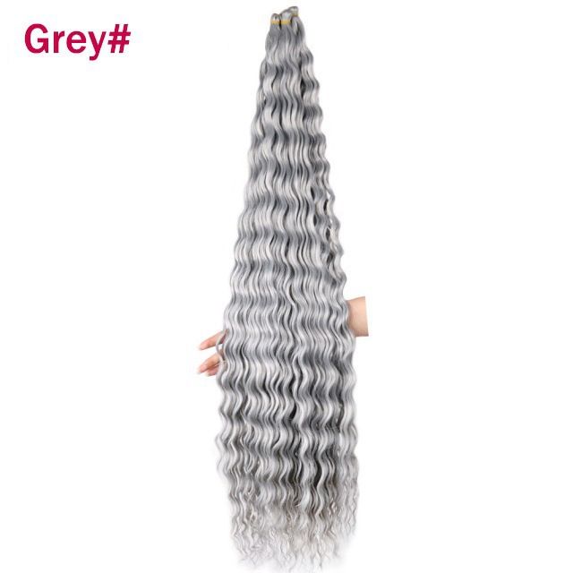 3 pcs Wig Crochet Hair Synthetic Hair Deep Wave Twist Hair Women's Dirty Braid Weaving Hair Wigs Hair Weaves Pre-Colored Weaves