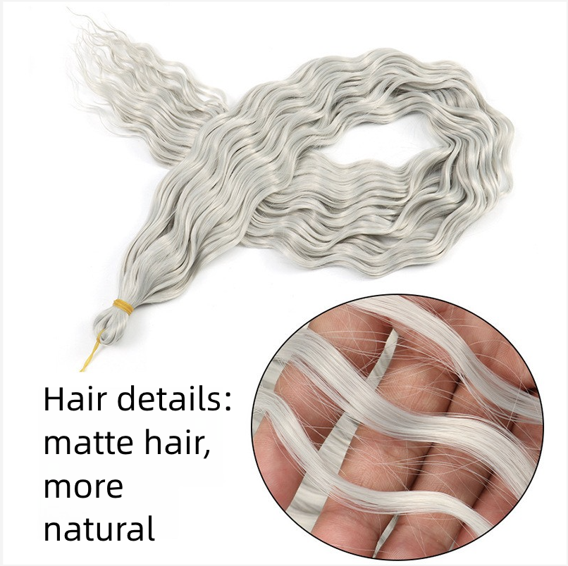 3 pcs Wig Crochet Hair Synthetic Hair Deep Wave Twist Hair Women's Dirty Braid Weaving Hair Wigs Hair Weaves Pre-Colored Weaves