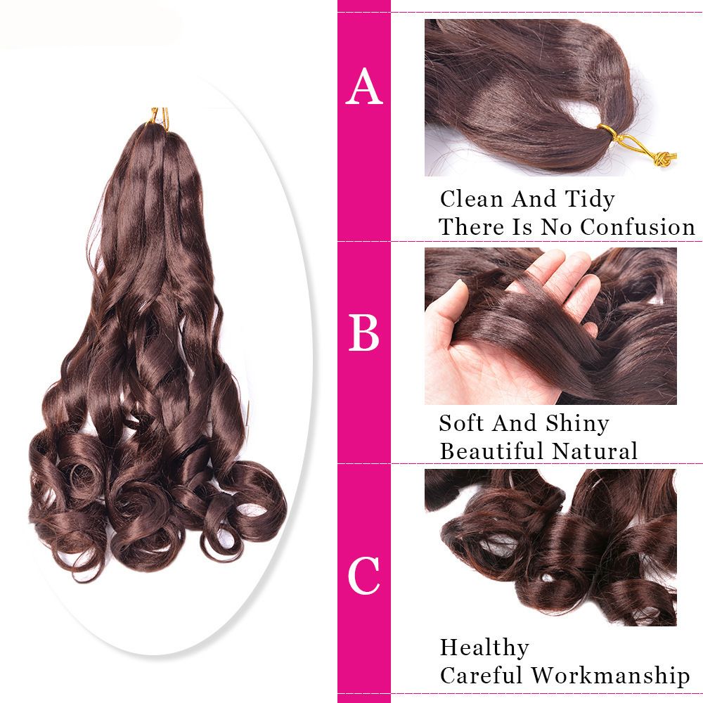 Wig Dirty Braid Big Roll French Curl Loose Wave Crochet Hair