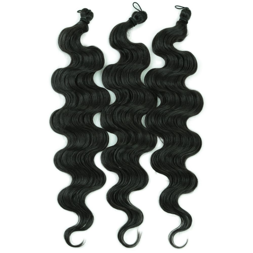 Wigs Fashionable Synthetic Hair Bundles Crochet Hooks Body Waves Long Curly Hair Braided Braids