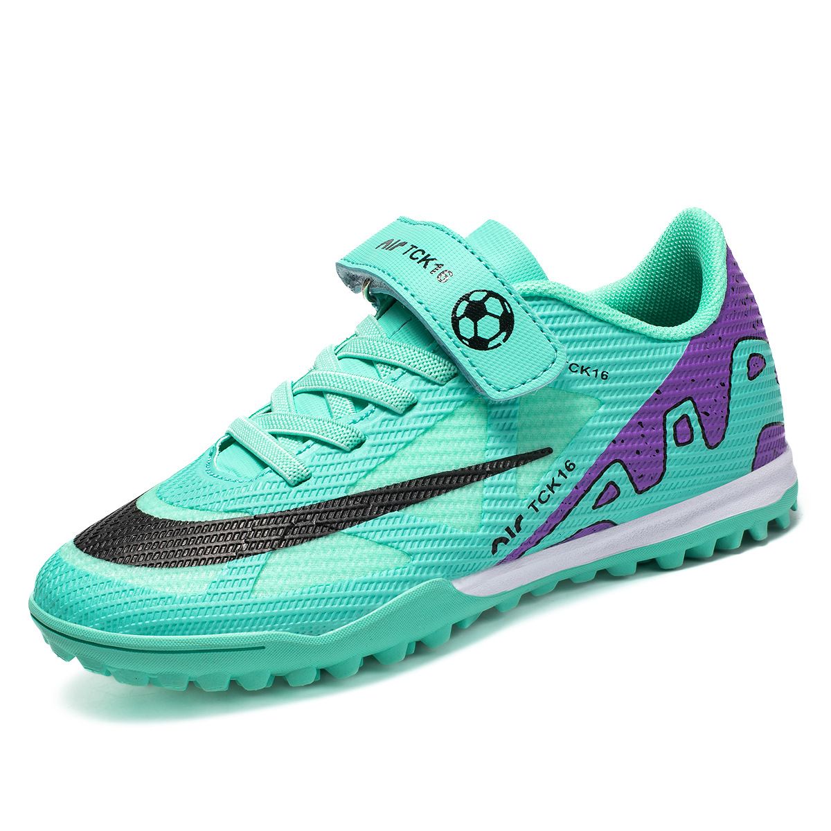 Children's Football Shoes with Velcro Boys' Students' Competition Training Shoes High-Quality Girls' Artificial Ground Soccer Shoes Kids Shoes Sneakers