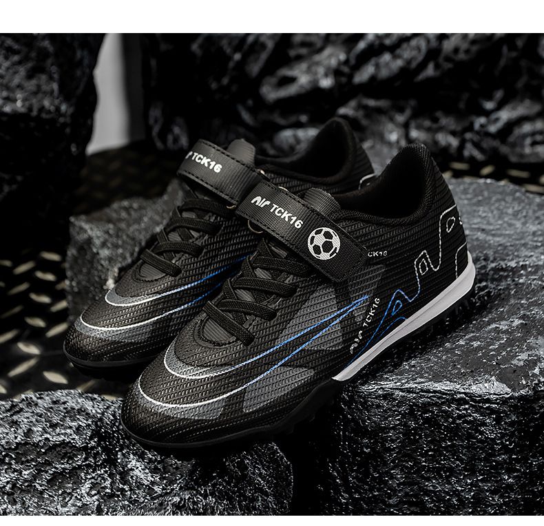 Children's Football Shoes with Velcro Boys' Students' Competition Training Shoes High-Quality Girls' Artificial Ground Soccer Shoes Kids Shoes Sneakers