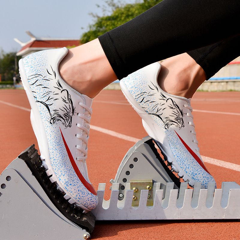Athletic Running Shoes Nail Shoes for Track And Field Sprint 100 Meter Sports Competition Specifically Designed for Physical Examination Men's Women's Running Sports Shoes