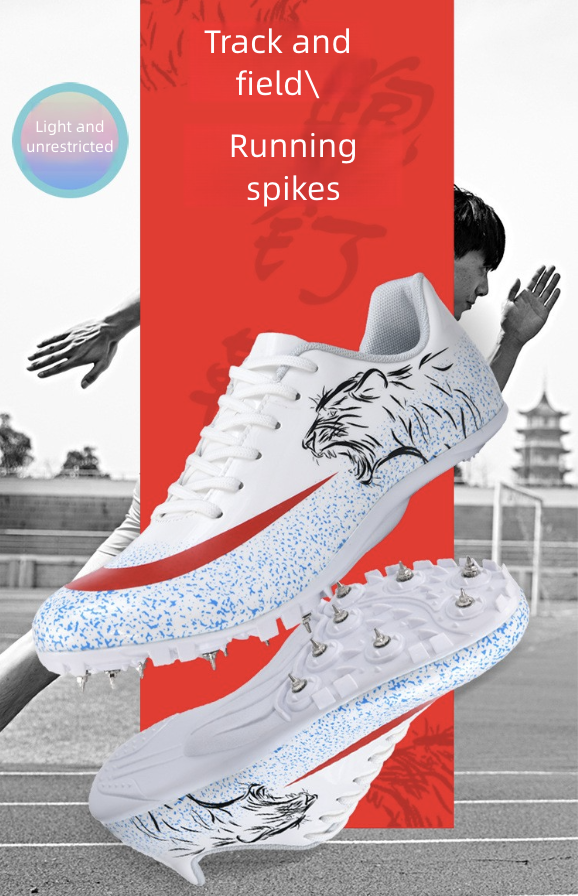 Athletic Running Shoes Nail Shoes for Track And Field Sprint 100 Meter Sports Competition Specifically Designed for Physical Examination Men's Women's Running Sports Shoes