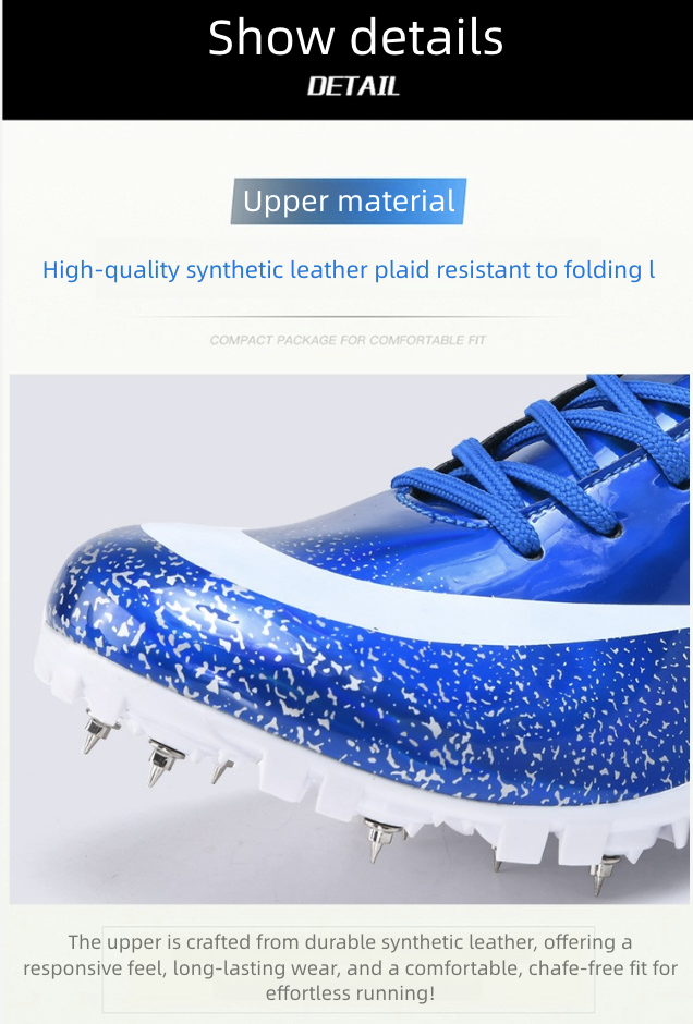 Athletic Running Shoes Nail Shoes for Track And Field Sprint 100 Meter Sports Competition Specifically Designed for Physical Examination Men's Women's Running Sports Shoes