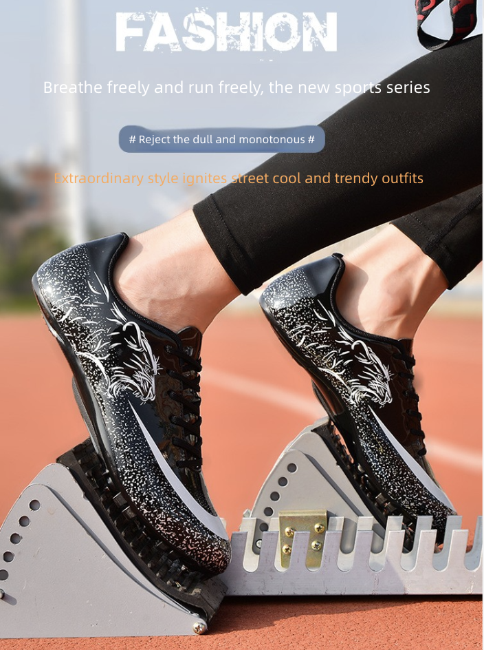 Athletic Running Shoes Nail Shoes for Track And Field Sprint 100 Meter Sports Competition Specifically Designed for Physical Examination Men's Women's Running Sports Shoes