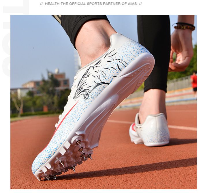 Athletic Running Shoes Nail Shoes for Track And Field Sprint 100 Meter Sports Competition Specifically Designed for Physical Examination Men's Women's Running Sports Shoes
