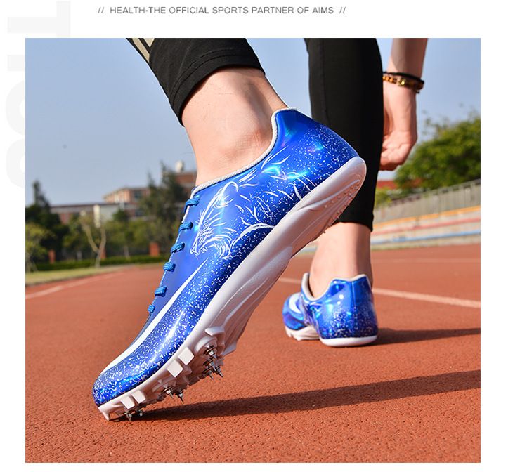 Athletic Running Shoes Nail Shoes for Track And Field Sprint 100 Meter Sports Competition Specifically Designed for Physical Examination Men's Women's Running Sports Shoes