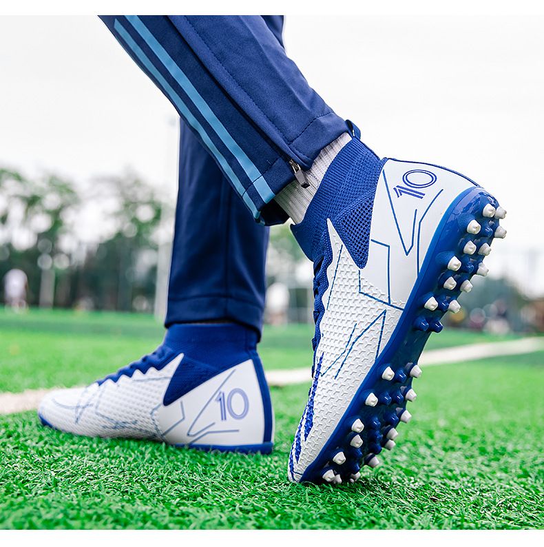 Men's Shoes Athletic Soccer High Top Football Shoes New Short Nail Breathable European Cup Professional Match Shoes Football Shoes
