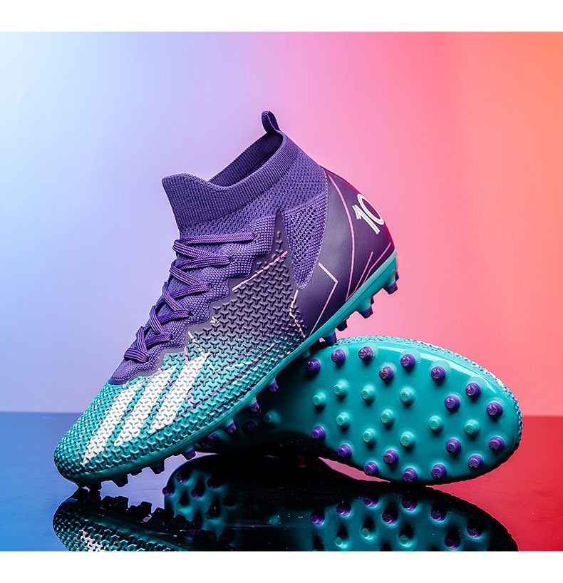 Men's Shoes Athletic Soccer High Top Football Shoes New Short Nail Breathable European Cup Professional Match Shoes Football Shoes