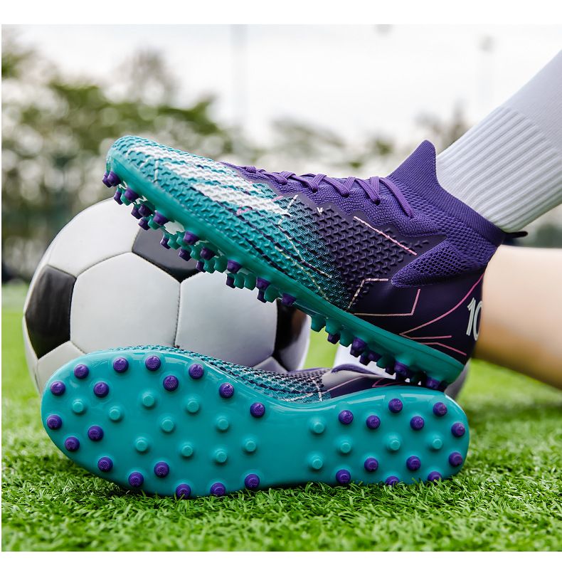 Men's Shoes Athletic Soccer High Top Football Shoes New Short Nail Breathable European Cup Professional Match Shoes Football Shoes