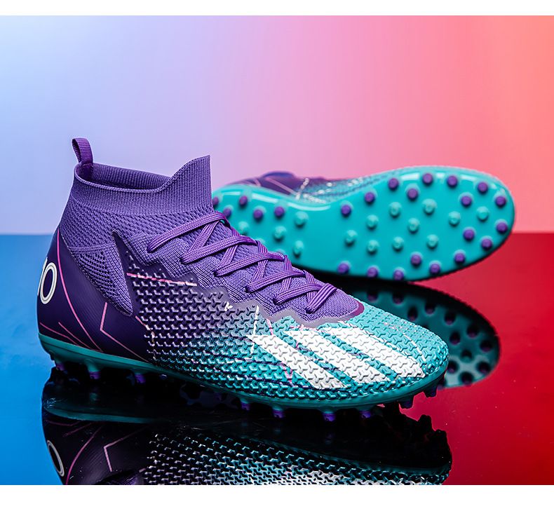 Men's Shoes Athletic Soccer High Top Football Shoes New Short Nail Breathable European Cup Professional Match Shoes Football Shoes