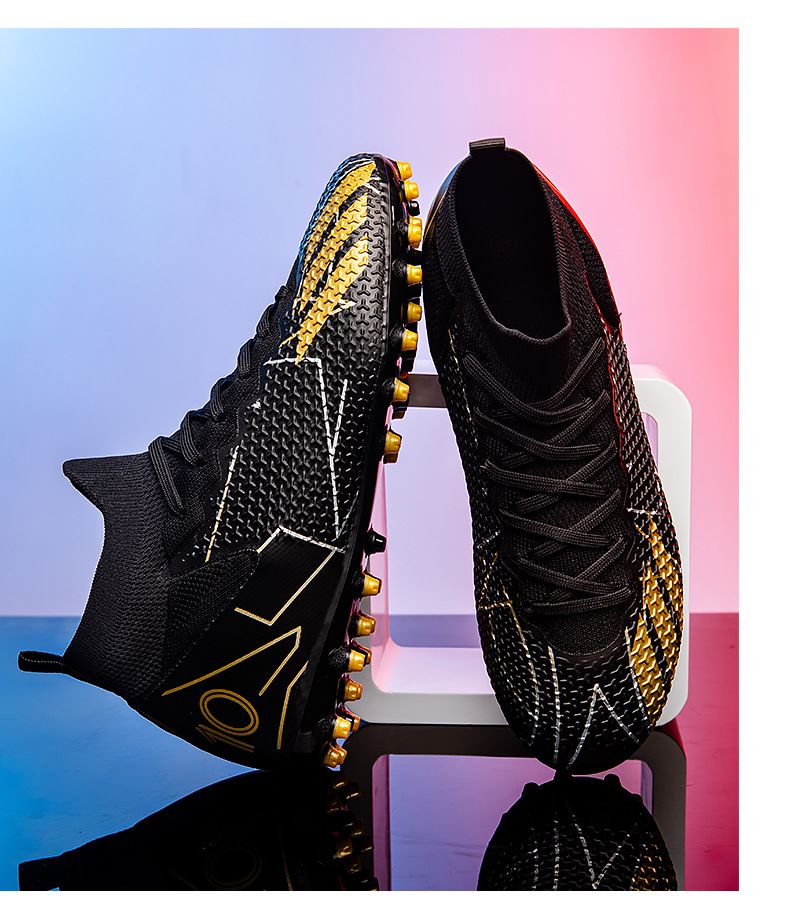 Men's Shoes Athletic Soccer High Top Football Shoes New Short Nail Breathable European Cup Professional Match Shoes Football Shoes
