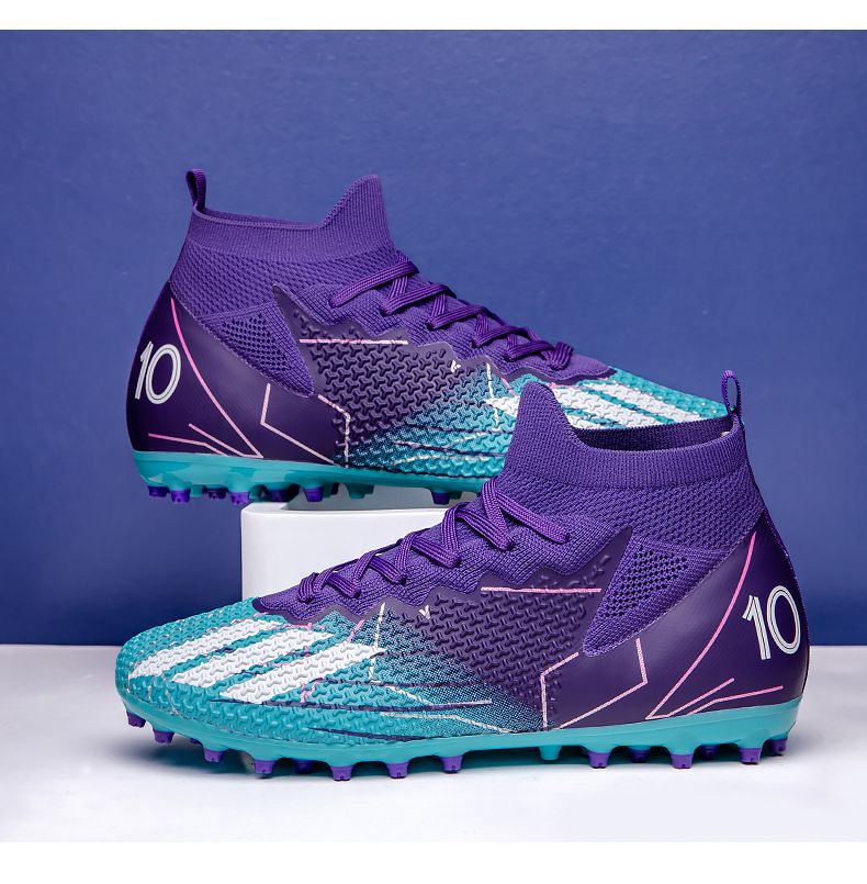 Men's Shoes Athletic Soccer High Top Football Shoes New Short Nail Breathable European Cup Professional Match Shoes Football Shoes