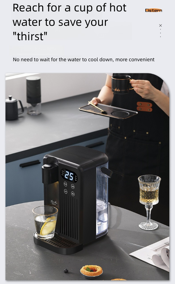 3L Hot Water Dispenser Desktop One Click Instant Water Dispenser Household Small Boiling Water Tank