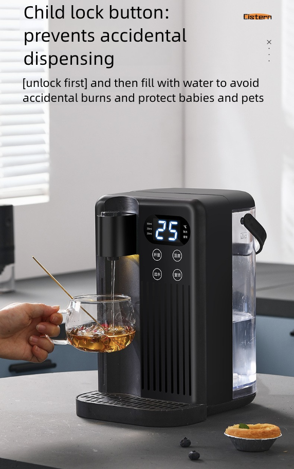 3L Hot Water Dispenser Desktop One Click Instant Water Dispenser Household Small Boiling Water Tank
