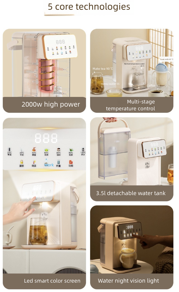 Instant Hot Small Water Dispenser Home Office Desktop Filter Tea Bar Machine Kettle Hot Water Dispensers