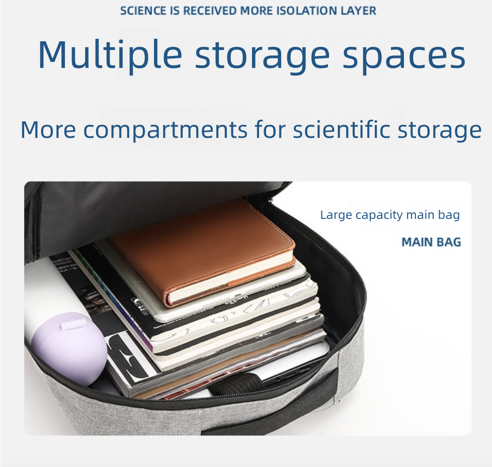 Men's Bags Fashion Backpacks Men's Three-Piece Laptop Bag Travel Backpack Large Capacity Double Shoulder Bag