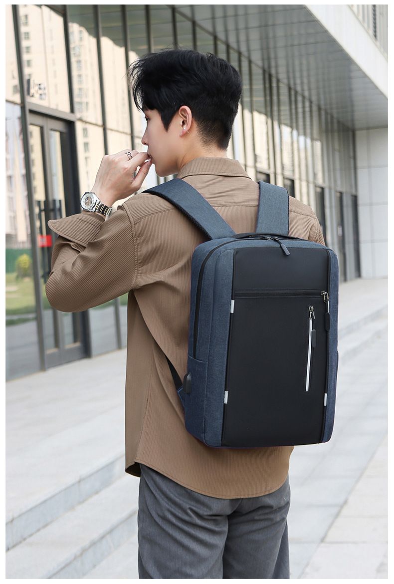 Men's Bags Fashion Backpacks Men's Three-Piece Laptop Bag Travel Backpack Large Capacity Double Shoulder Bag