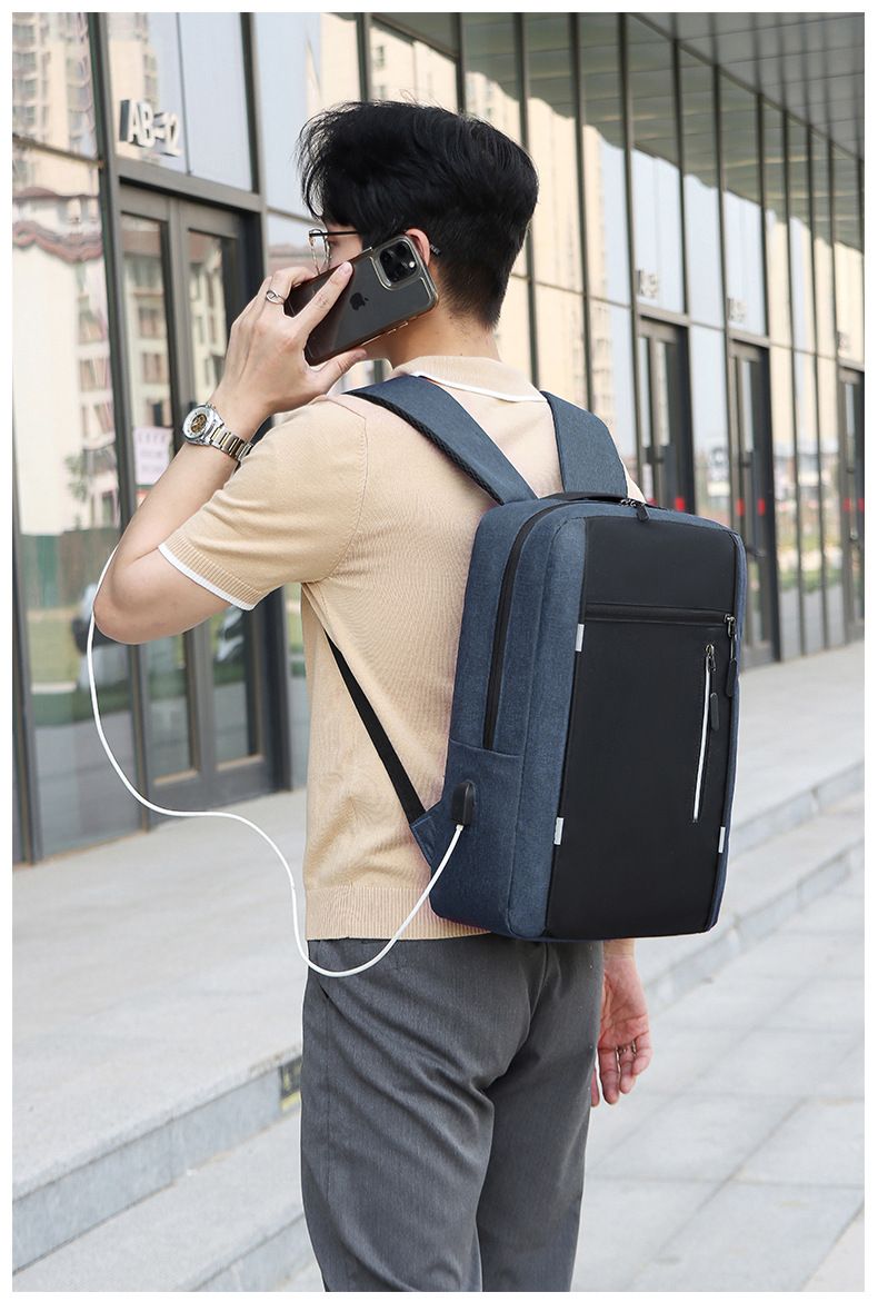 Men's Bags Fashion Backpacks Men's Three-Piece Laptop Bag Travel Backpack Large Capacity Double Shoulder Bag
