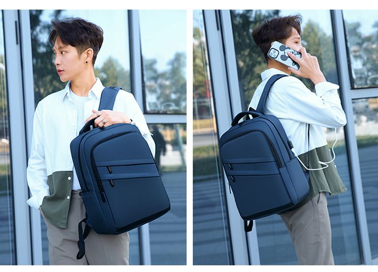 Men's Bags Fashion Backpacks Urban Simple Business Commuter Backpack with USB Charging Port for Men and Students Laptop Bag