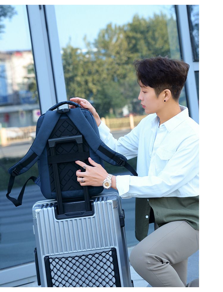 Men's Bags Fashion Backpacks Urban Simple Business Commuter Backpack with USB Charging Port for Men and Students Laptop Bag