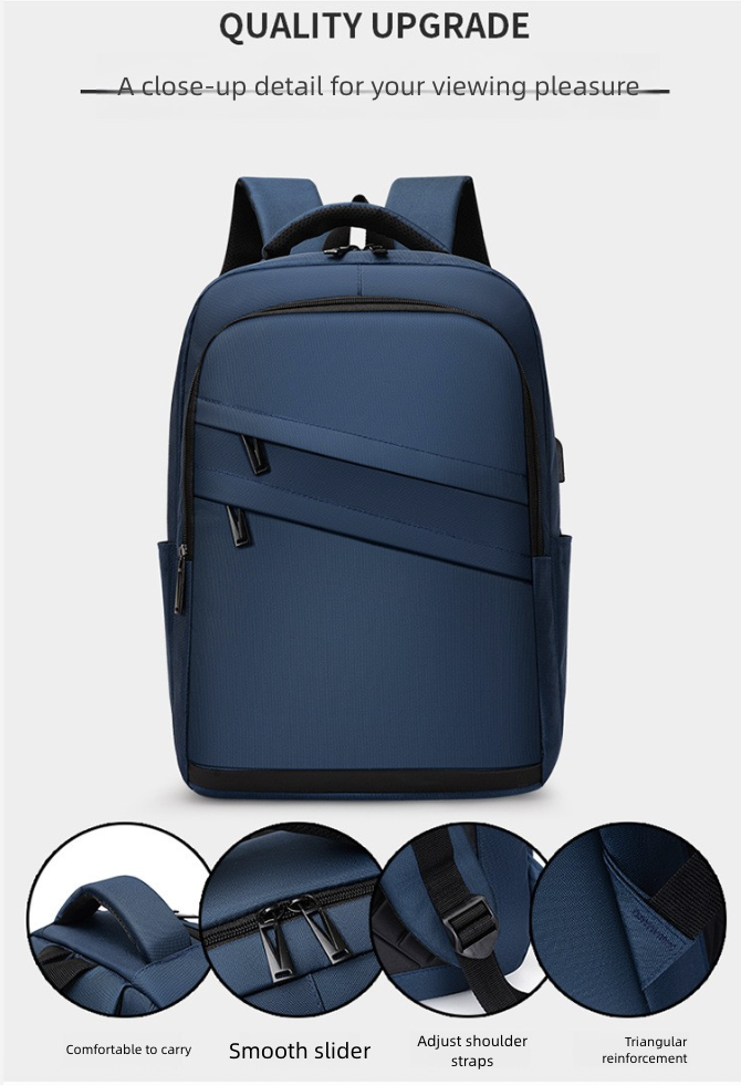 Men's Bags Fashion Backpacks Urban Simple Business Commuter Backpack with USB Charging Port for Men and Students Laptop Bag