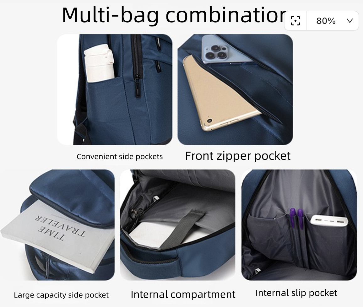 Men's Bags Fashion Backpacks Urban Simple Business Commuter Backpack with USB Charging Port for Men and Students Laptop Bag