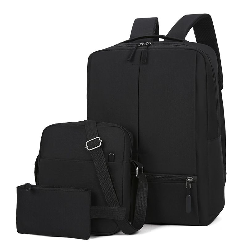 Men's Bags Fashion Backpacks Three Piece Backpack with USB Charging Port Business Laptop Bag Outdoor Travel Large Capacity Backpack