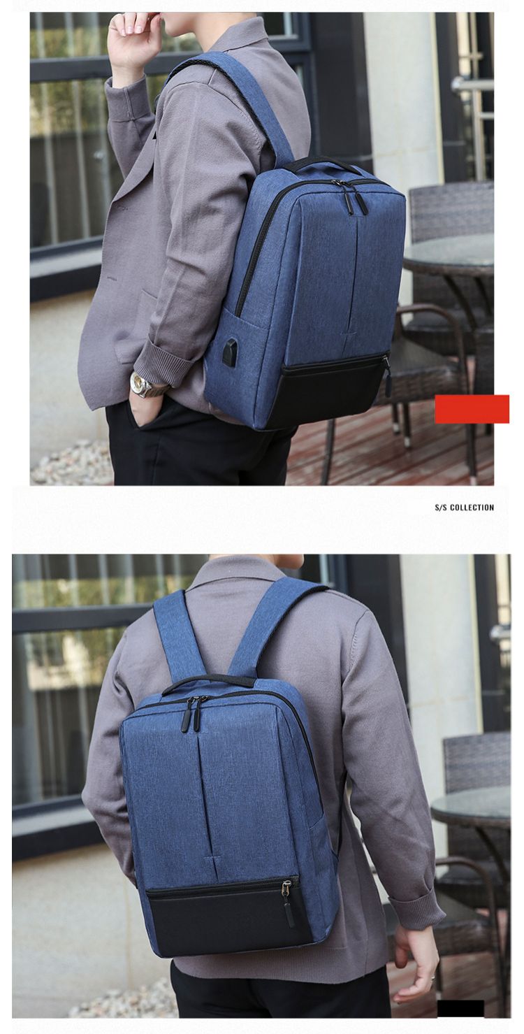 Men's Bags Fashion Backpacks Three Piece Backpack with USB Charging Port Business Laptop Bag Outdoor Travel Large Capacity Backpack