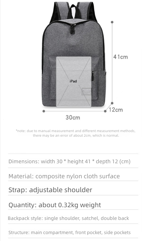 Men's Bags Fashion Backpacks Men's Backpack New Student Backpack Large Capacity Female College Style Fashionable Laptop Bag
