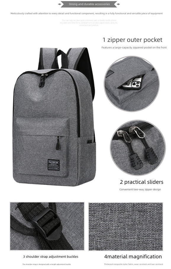 Men's Bags Fashion Backpacks Men's Backpack New Student Backpack Large Capacity Female College Style Fashionable Laptop Bag