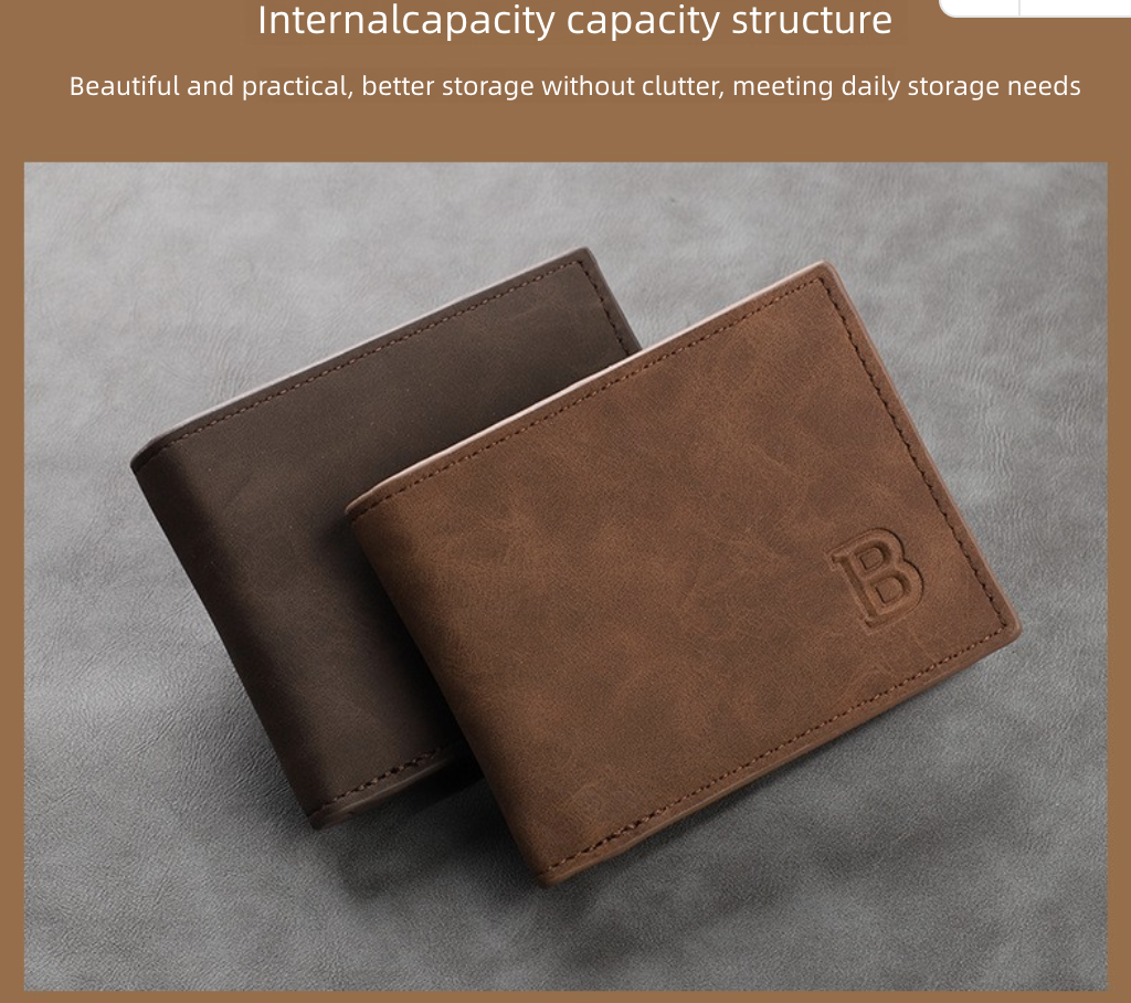 3 pcs Men's Vertical Retro Foldable Multi-Card Wallet Multi-Pocket Money Clip Wallets Holders