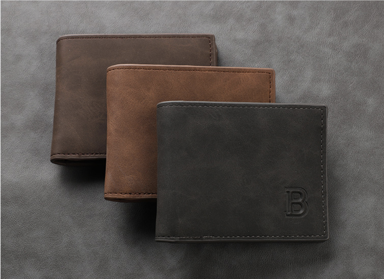 3 pcs Men's Vertical Retro Foldable Multi-Card Wallet Multi-Pocket Money Clip Wallets Holders